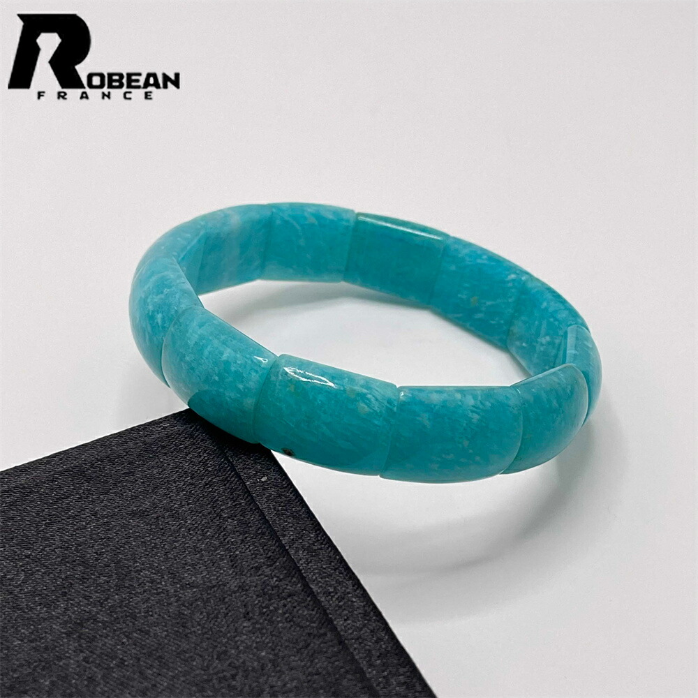 飛び切り EU製★ROBEAN・アマゾナイトバングル★力強さ石ころ 腕輪 付属品 開運 護身符 差し上げ物 差し上げ物 好いたらしいめ 仕合わせ 差し上げ物 16.6*13.3*7.4粍 M1226849