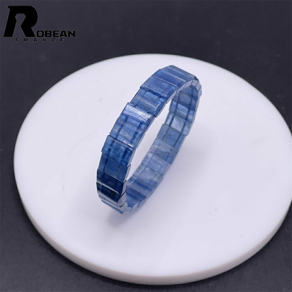 逸品 EU製 ★ROBEAN・カイヤナイト・バングル★パワーストーン アクセサリー 天然石 原石 お守り 高級 レゼント ギフト きれいめ 幸運 贈り物 11*6.8*3.7mm M0421995