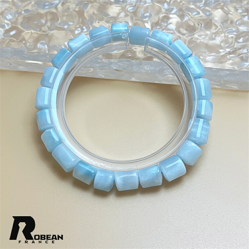 好いたらしい EU製★ROBEAN・ドミニカ共和国産のラリマー★力強さ石ころ ボタンブレス 天然石 開運 金運 好いたらしい 差し上げ物 差し上げ物 好いたらしいめ 仕合わせ 差し上げ物 護身符 7.5-8.2粍 K0416607