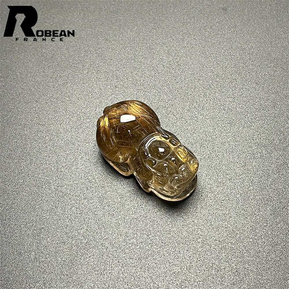 目ぼしい EU製 ★ROBEAN・極!極満針ルチルクォーツ・手彫り貔貅★力強さ石ころ 天然石 好いたらしい 金運 魔除け レゼント 差し上げ物 好いたらしいめ 仕合わせ 差し上げ物 魔除け 35.4*19.4*16.8粍 M913756