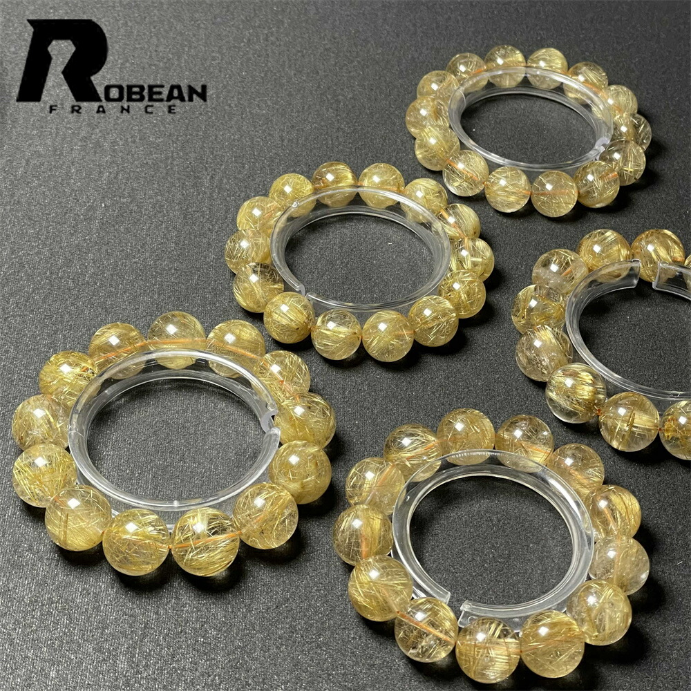 綺麗 EU製 ★ROBEAN・極!極満針ルチルクォーツ★ブレスレット パワーストーン 天然石 綺麗 金運 お守り アクセサリー 幸運 開運 浄化 原石 貴重 高級 上品 綺麗 幸運 お守り 浄化 プレゼント ギフト 誕生日 オシャレ