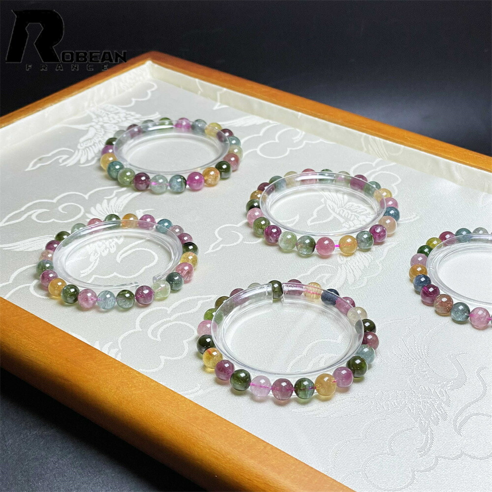 【百貨店SALE 10%OFF】雅びやか EU製 ★ROBEAN・ミックスカラートルマリン★腕輪 力強さ石ころ 天然石 好いたらしい 付属物 仕合わせ 開運 斎戒もく浴 原石 価値高い 御前上等 雅びやか 好いたらしい 仕合わせ 子守り 斎戒もく浴 差し上げ物 差し上げ物 生まれ落ちる日  オシャレ