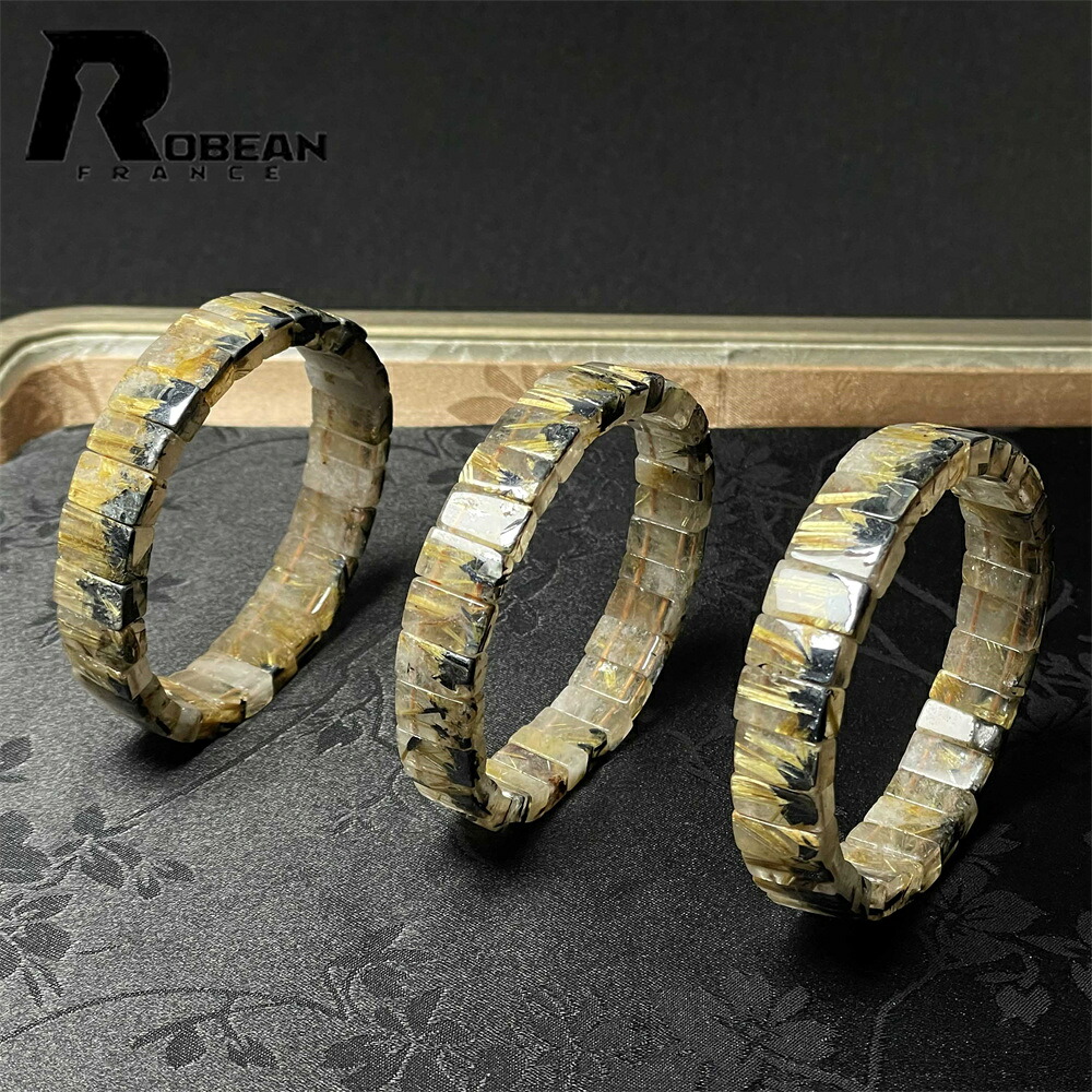 【百貨店SALE 10%OFF】好いたらしい EU製 ★ROBEAN・お日さま花タイチンルチルバングル★先だつもの針石英 ゴールド 力強さ石ころ 付属品 腕輪 ルチルクォーツ タイチンルチル 天然石 夢色 護身符 斎戒もく浴 好いたらしい 仕合わせ 活動力 男女兼用  差し上げ物