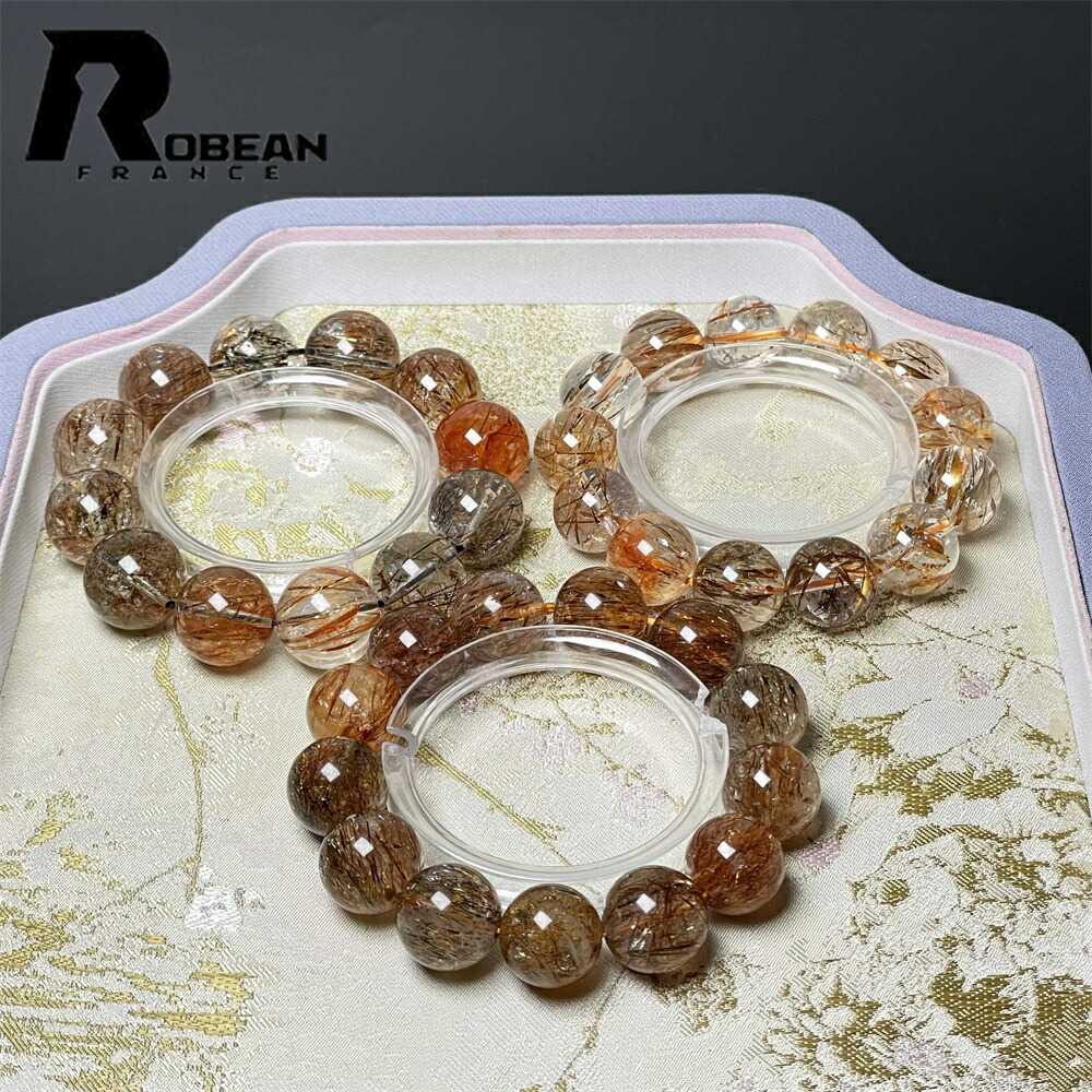 【百貨店SALE 10%OFF】価値高い EU製 ★ROBEAN・キラキラ黒いこと＆ブラウンルチルクォーツ★力強さ石ころ 腕輪 佩び物 天然石 原石 価値高い 御前上等 雅びやか 好いたらしい 仕合わせ 手当て 斎戒もく浴 差し上げ物 差し上げ物 生まれ落ちる日 レディース メンズ 男女兼用