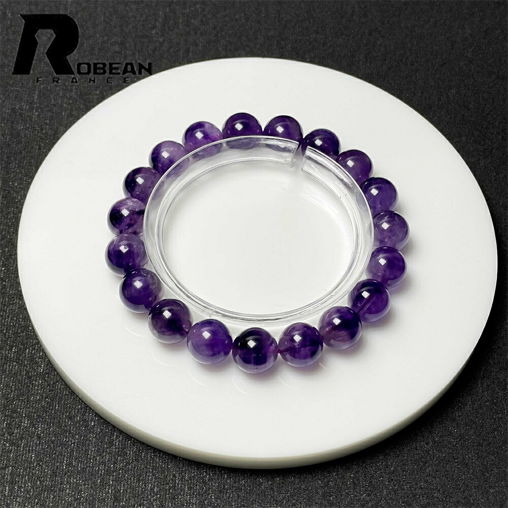 上級 EU製 ★ROBEAN・パープルスーパーセブン★力強さ石ころ 腕輪 天然石 好いたらしい 手当て 差し上げ物 差し上げ物 10.3-10.6粍 M1030899