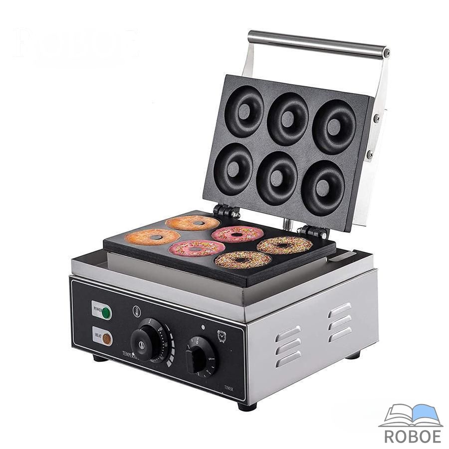 ドーナツ製造業者 焼きドーナツ 明かり ドーナツ機械 110V 1550W 御役目用 身寄り用 6枚組一皿 煮炊き家電 取り締まりが分かりやすい 花・ガーデン・DIY-DIY・工具-その他