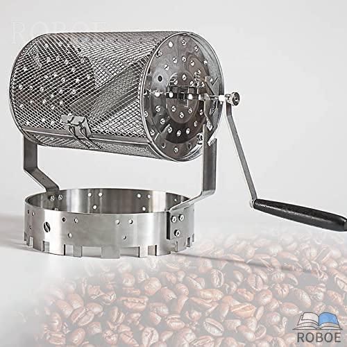 豆焙煎機 豆のベーキングメーカー エスプレッソ焙煎機 ステンレス鋼鋼製珈琲ロースター 身寄り用コーヒーベーキング用手持ち部分付き添い人コー