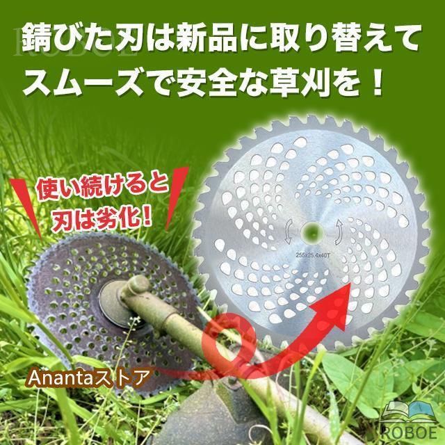 チップソー 草刈り機 替え刃 草刈り機の刃 10枚書き割り 40P 刈払機