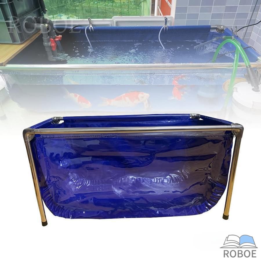 PVCキャンバス魚のいる池 鉄骨フレーム付き、 養殖鯉 表示 組み立てる 水槽、 大 観賞用 水槽 水族館 庭用 農業 貯水