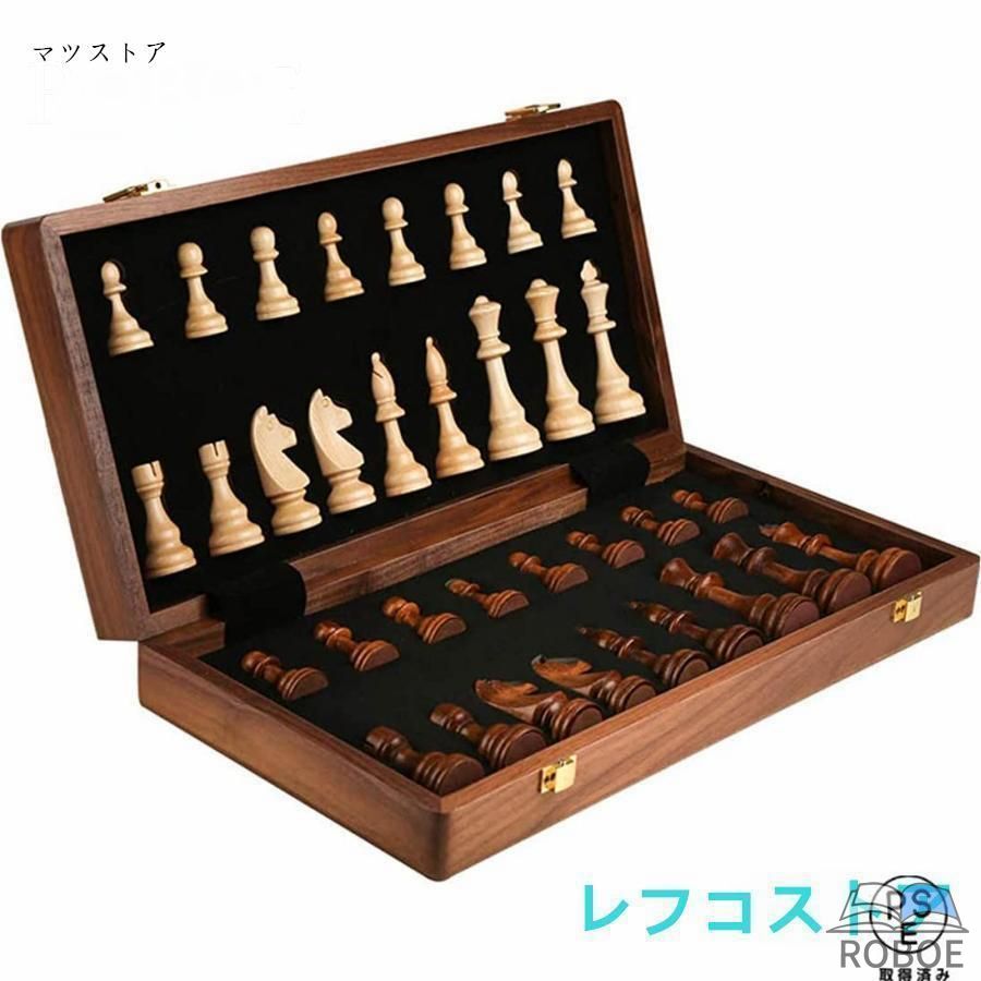 チェス、木製チェスセット、折りたたみ式木製チェスセット、家族団らん、折りたたみ式木製チェスボックス、ギフト、高級チェス駒、親子