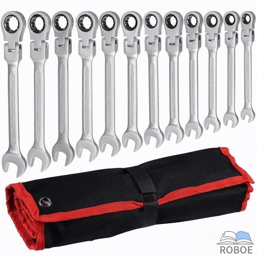 首ふり ラチェット メガネレンチ 12本セット 8?19mm 工具 ソケット KTC スナップオン スパナ ボルト