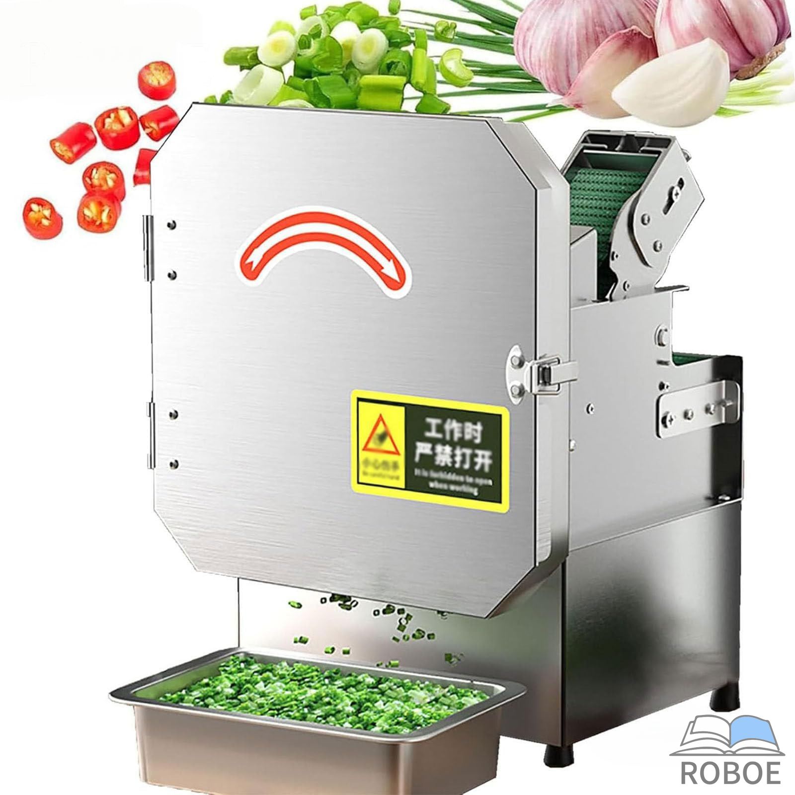御勤め用蔬菜切り手、200W電動蔬菜カッターネギスライサー、150kg/h高耐久電動スライサー、70粍フィード界面、1.3～35粍の厚さ合わせる、