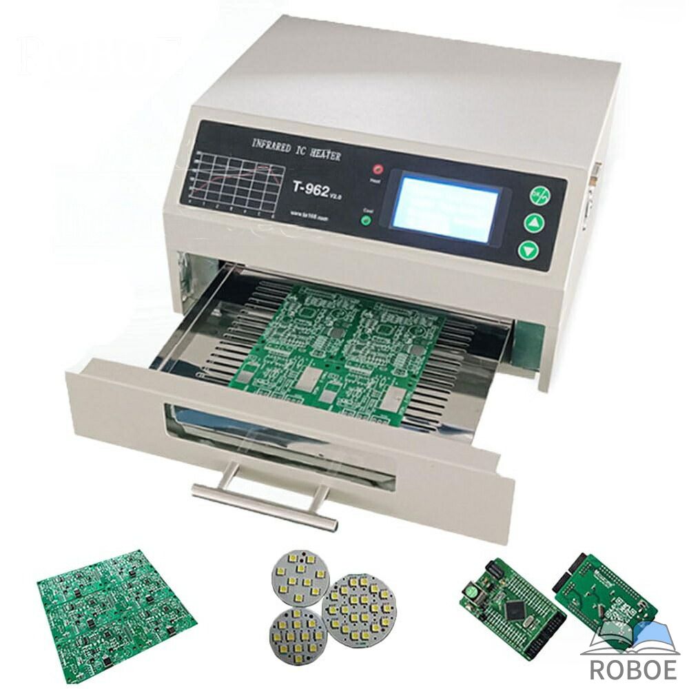 800Wリフローオーブン、0～280℃の気温抑えつけると180 x 235 粍の溶接領域を備えたPCB SMTはんだ後ばらい押しとどめる用の自動小銃リフローはんだ後ばらい機