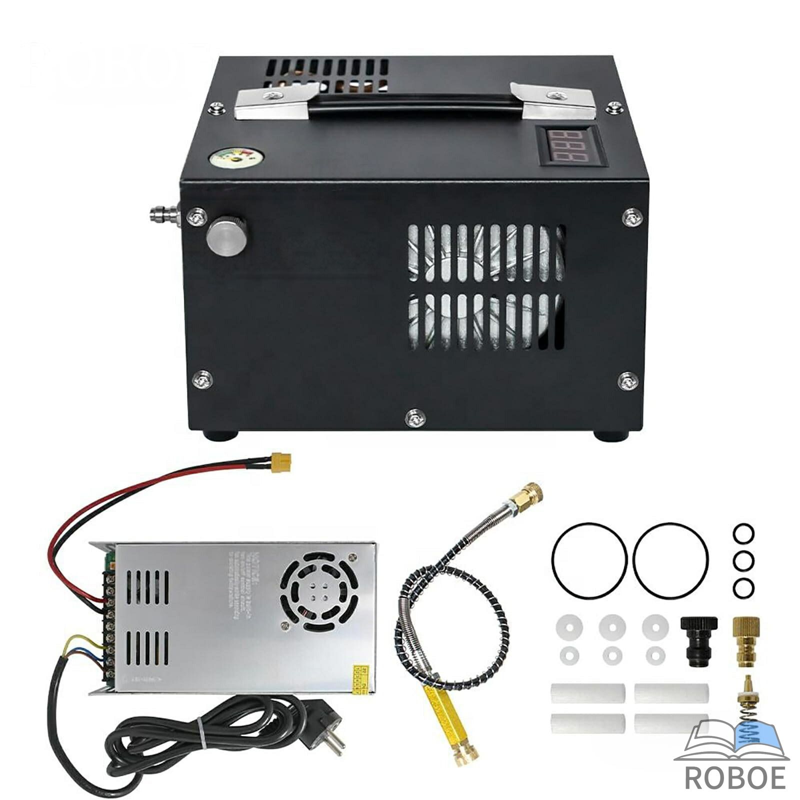 携帯型 PCP エアコンプレッサー 4500Psi 30Mpa PCP エアコンプレッサー、内蔵ワット数、愛読者冷やかす、飛び込み競技貯蔵タンク、えの具どんぶり鉢