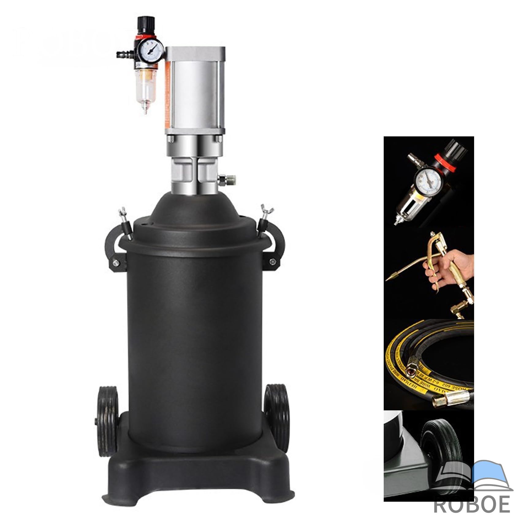 グリスガン エアーグリースガン 12/20/40L 吸気範囲0.6-0.8Mpa 速度1.5L/分 大型 バターポンプ 空圧式 潤滑脂グリースガン 潤滑油銃注油 67,714円