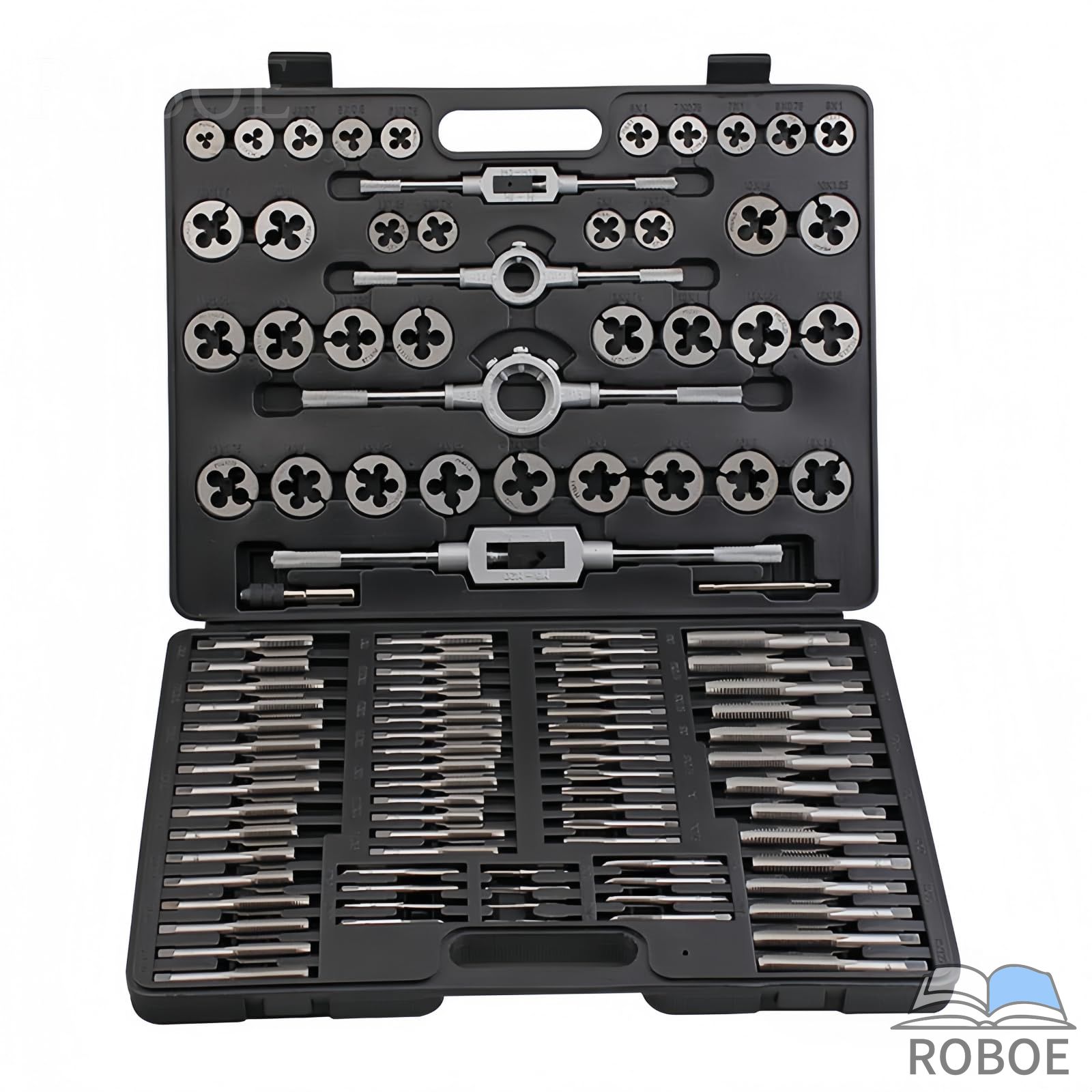 タップダイスセット 工具 タップとダイセットプロタングステン鋼タップとダイスレッド切削工具精密メトリックボルトエンジニアリングタ