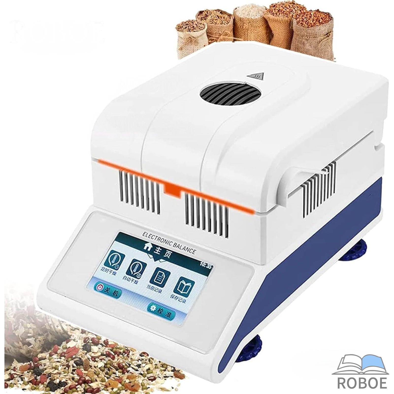 科学研究所用水分計、50g / 0.001gテスターハロゲン水分計、資料保護すること、一鳴らす刷り上げる、気温抑えつける60-160℃、禾穀類、茶の葉、舎密学原料品用