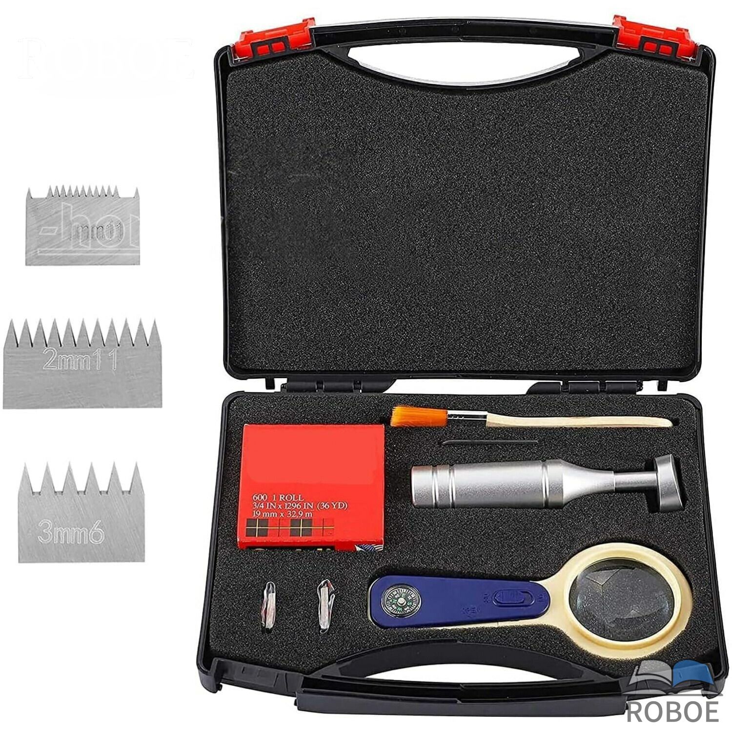 はりつけ台撥ねのける貼り付けるテスター一揃いの道具 - 取りひろげる器、1粍/2粍/3粍金モール、3m磁気テープ＆毛はらい - 上塗り、えの具、可塑性物質用の労働者階級の俸祿