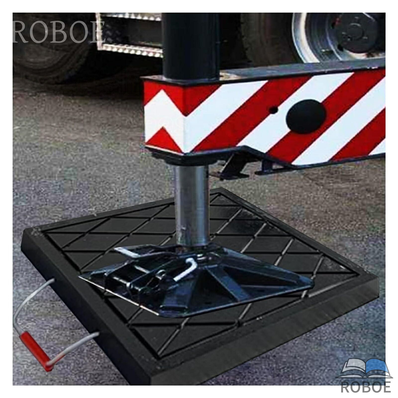 正方形アウトリガーパッド バケットトラック用 割れない スタッキング可能レベラーパッド キャンピングカーのスタビライザー脚の下用/ク