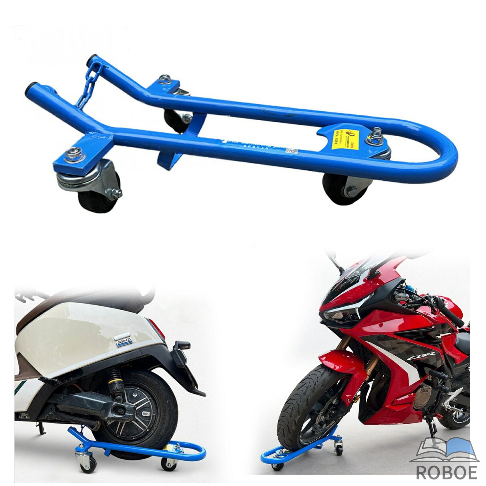 バイクムーバー 照明ランプ巻き 耐荷重350kg 360°回転させるキャスター 一人で民族大移動能力のある 助けること巻き スタンドムーバー 大型自動自転車 車