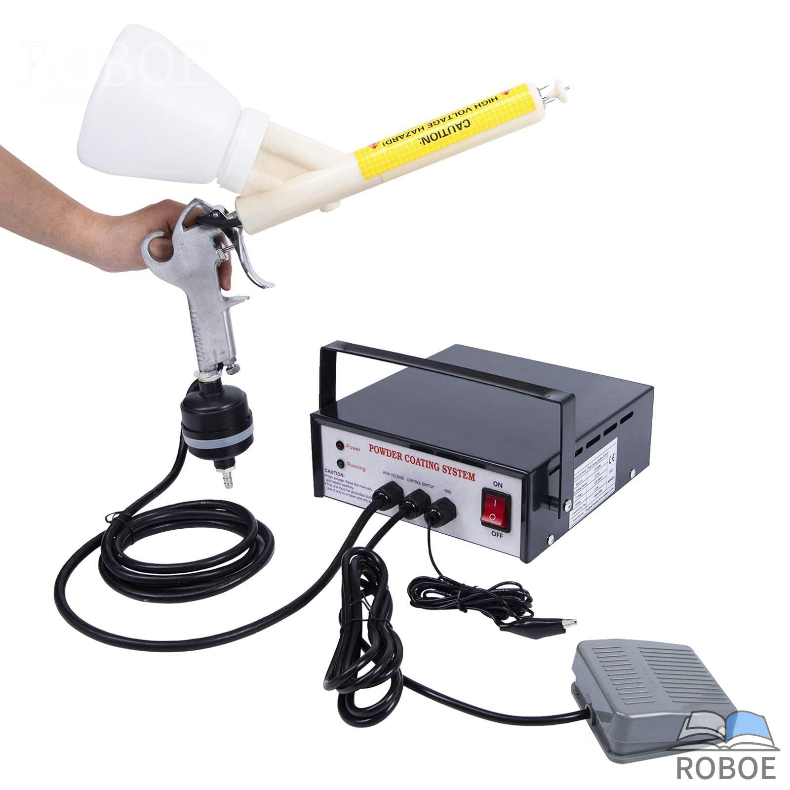 静電粉体ペンキ塗り取り合わせ器械、フットスイッチ付き添い人5座標軸電動ペイントスプレーガンポータブル粉体ペンキ塗りガンスプレープラスチック用えの具