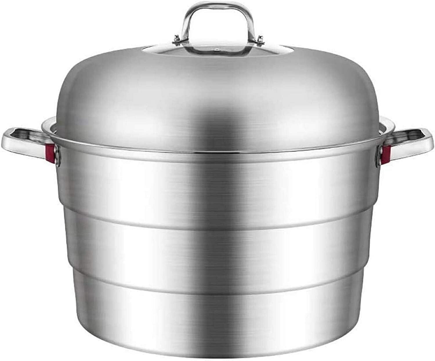 ステンレス鋼蒸し器朦々たる特大3層蒸し器超大型食べ物屋泊まり食べ物屋御役目用鍋ガスコンロ電磁膳立て器多目的鍋（大きさ：45糎） 50糎