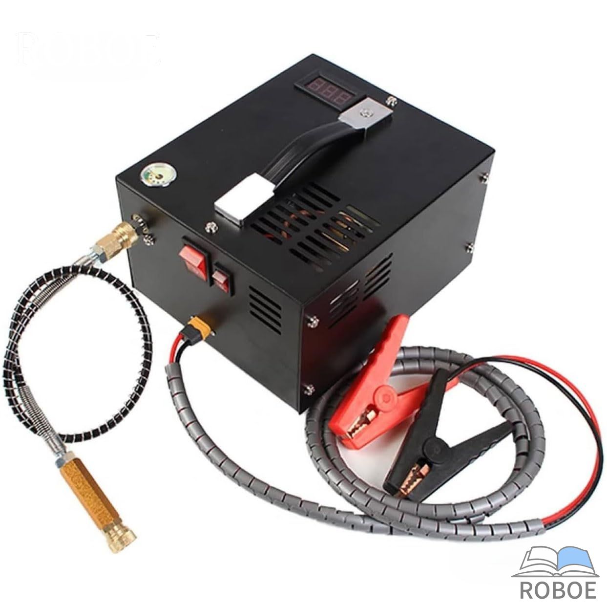 PCP エアコンプレッサー、4500Psi ポータブル高圧ポンプ、内蔵水油分離フィルター、車用 12V DC または家庭用 220V AC で駆動、PCP エア