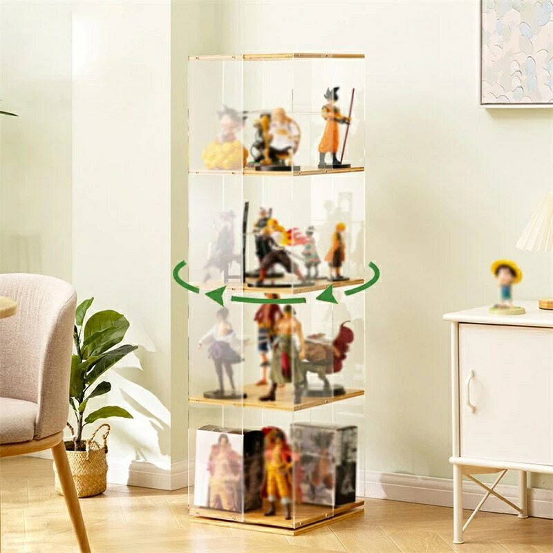 回転 コレクションケース ショーケース コレクションキャビネット アクリル フィギュアケース コレクションボード フィギュア グッズ 竹｜ROBOE -ロボエ- 15,404円