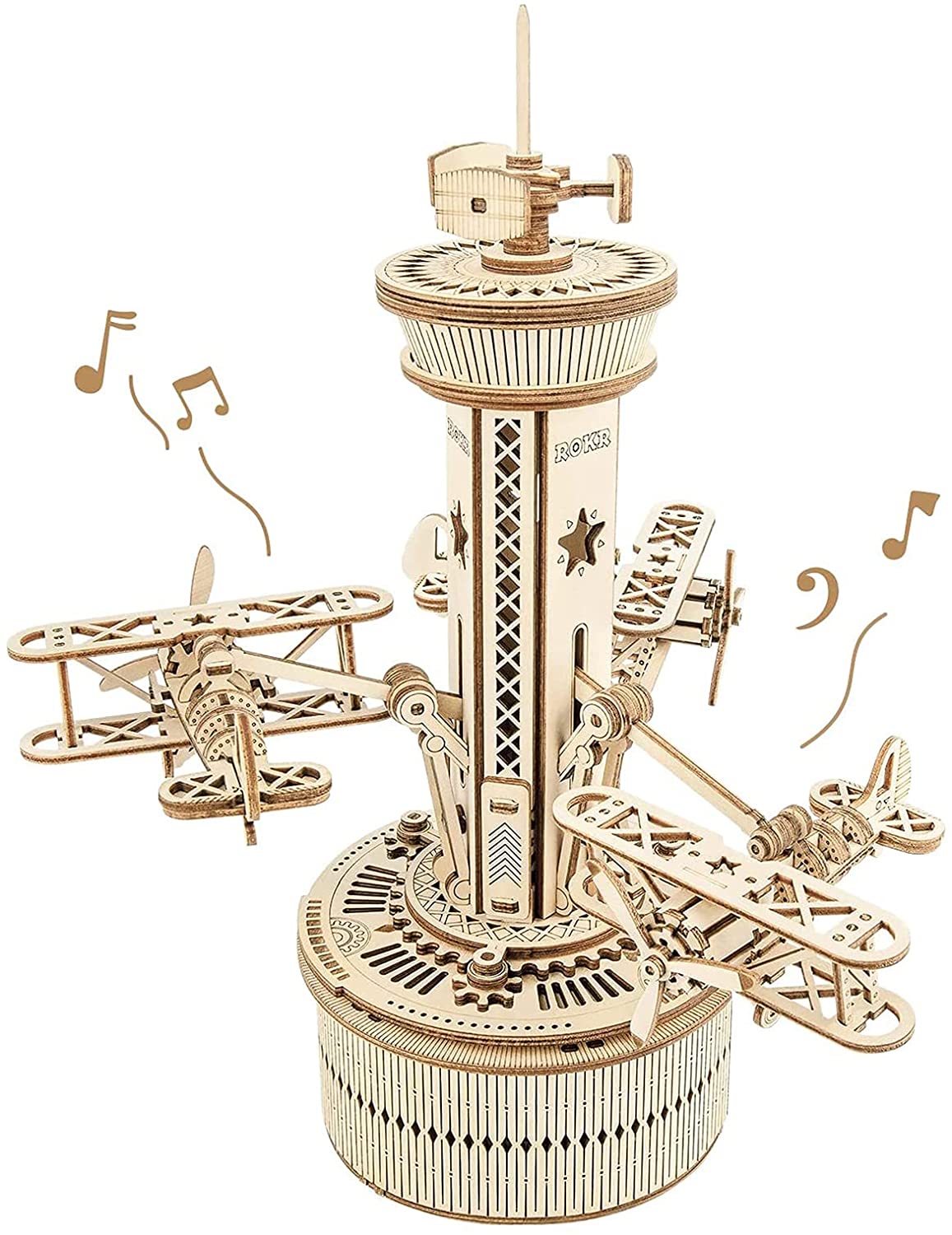 楽天市場】ROKR 公式販売 オルゴール 立体パズル 飛行機 ウッドパズル