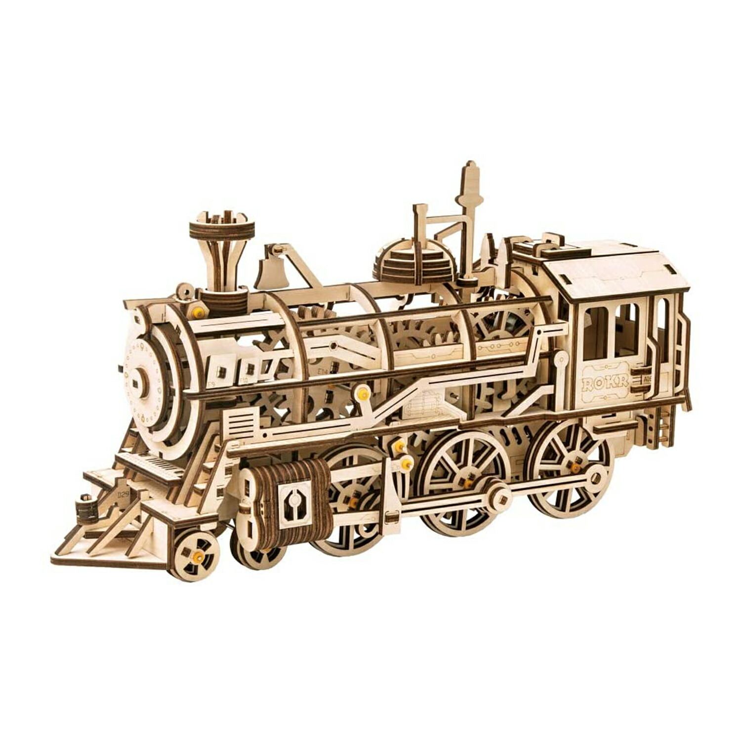 【全店10%OFFクーポン発行】立体パズル 大人 子供  ウッドパズル Robotime  3Dウッドパズル 木組み パズル  蒸気機関車 自走する モデル 対象年齢14+  親子 DIY オルゴール 誕生日 プレゼント ギフト 説明書付き LK701