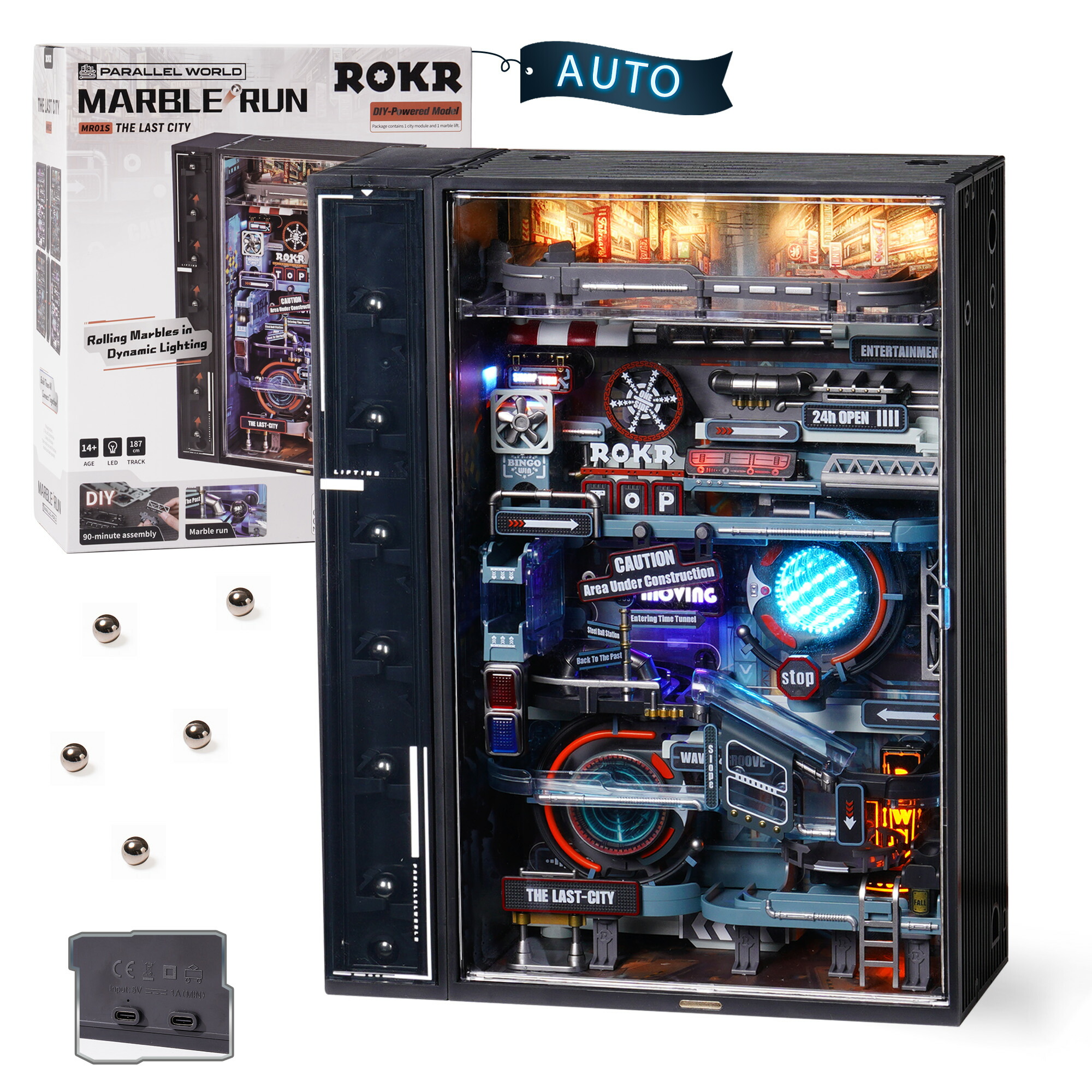 【全店P5倍】立体パズル 電動 パラレルワールド ROKR 可動式モデル ライト付き 3dパズル インテリア装飾 雰囲気作り 玄関 工作キット DIY クラフト 組み立て 暇つぶし 知育玩具 中学生 大人向け 初心者に最適 男の子へのギフト 誕生日 クリスマス 公式