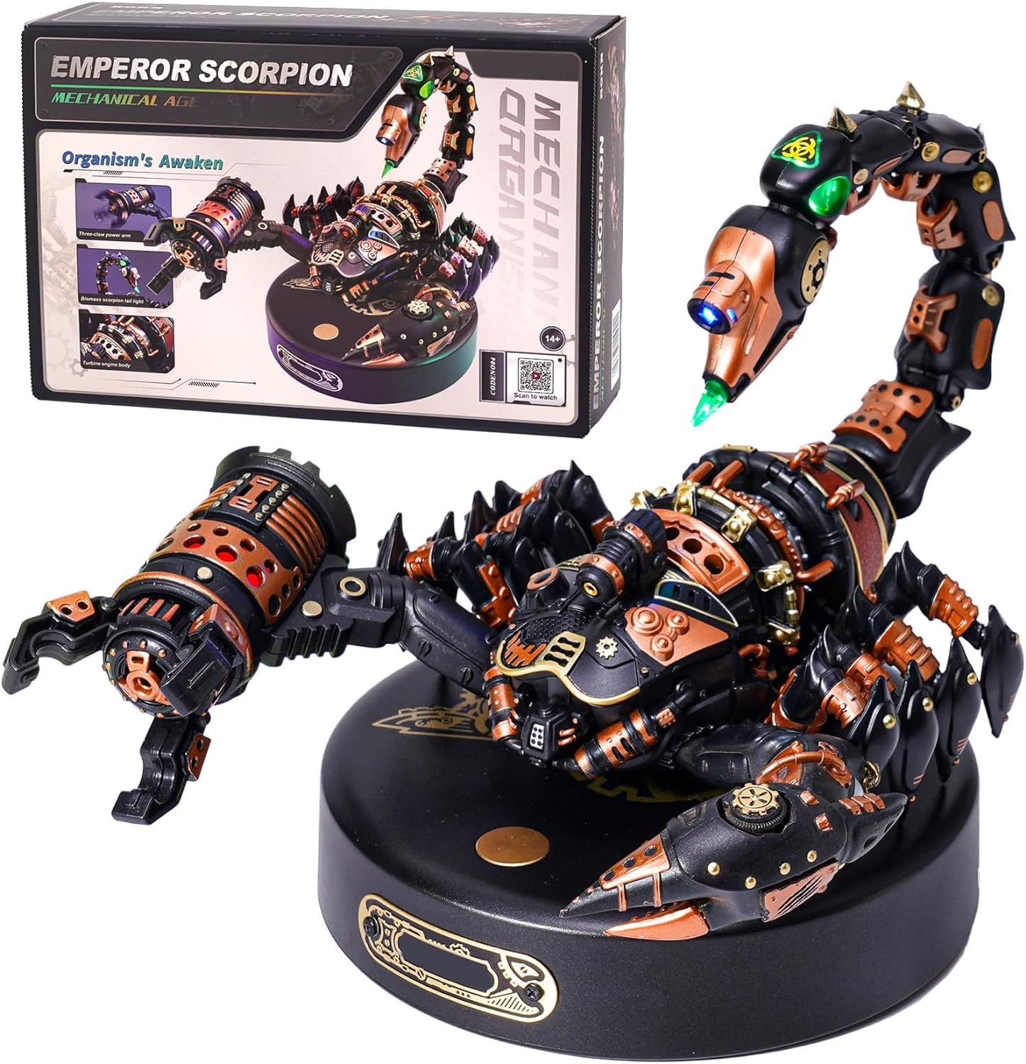 【全店P5倍】立体 パズル 3D メタル パズルモデル ROBOTIME DIY金属昆虫モデル プラモデル スチームパンク 昆虫動物モデル 機械模型 カブトムシ 組立品 大人 子供 DIY 玩具 かっこいい インテリア (MI04-ダイオウサソリ)