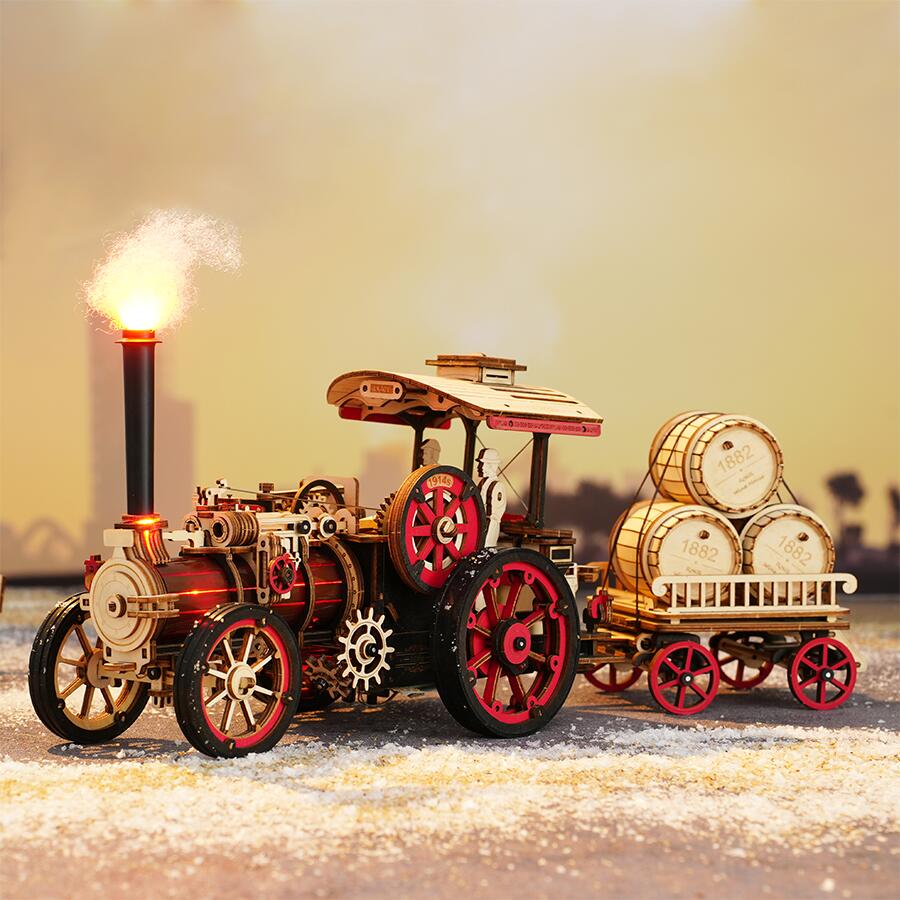 【全店P5倍】立体パズル 3D 木製 ウッドパズル Robotime 木製パズル、蒸気機関車組み立てキット  プラモデル 素晴らしいギフト おもちゃ 誕生日 プレゼント ギフト 親子 子供暇つぶし LKA01