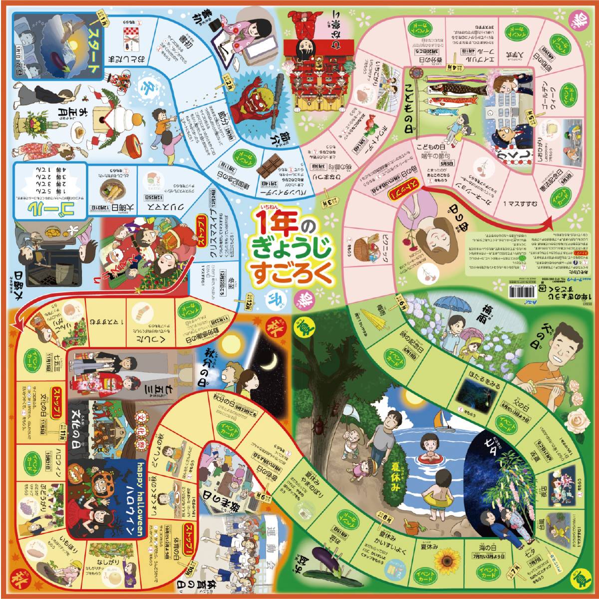 楽天市場】1年のぎょうじ すごろく 双六 スゴロク ボードゲーム