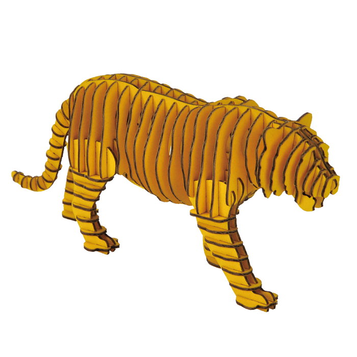 トラ イエロー ハコモ Hacomo ペーパークラフト キット 工作キット 小学生 工作 手作りキット 子供 知育 おもちゃ プチギフト 誕生日プレゼント 男の子 女の子 誕生日 プレゼント ハンドメイド 知育玩具 知育おもちゃ 図工 おうち時間 手作り 全国総量無料で