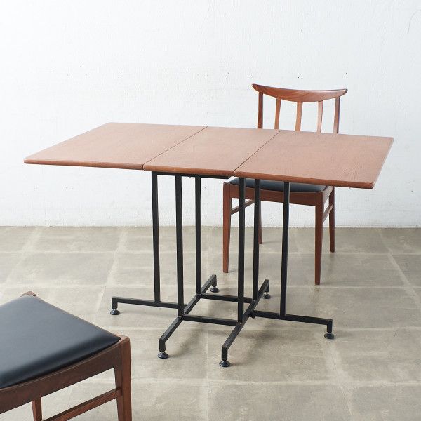 【楽天市場】IZ67568E★イギリス Ladderax Staples ヴィンテージ ドロップリーフ テーブル レクタングル チーク