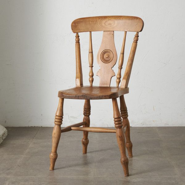 楽天市場】英国アンティークスタイル オーク材 スラットバックチェア