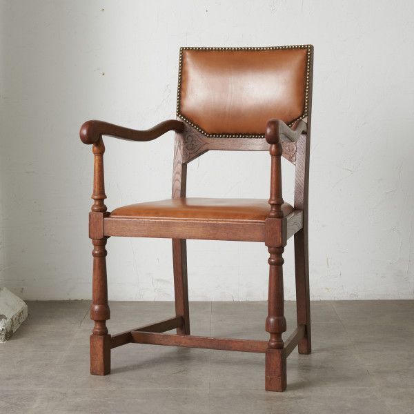 楽天市場】フランス アンティーク ダイニングチェア 本革 鋲打ち