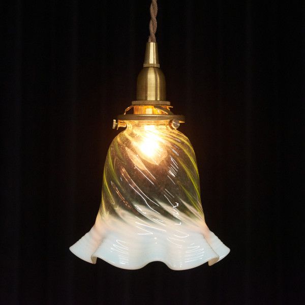 イタリア　オパールセント　ベネチアンガラス　ランプシェード　ペンダントライト イタリア オパールセント ベネチアンガラス ランプシェード
