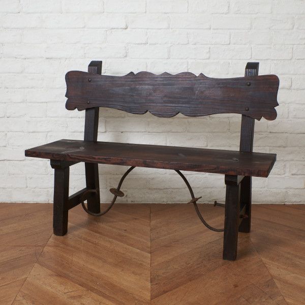 楽天市場】スパニッシュ カントリー アンティーク ベンチ 長椅子 古材