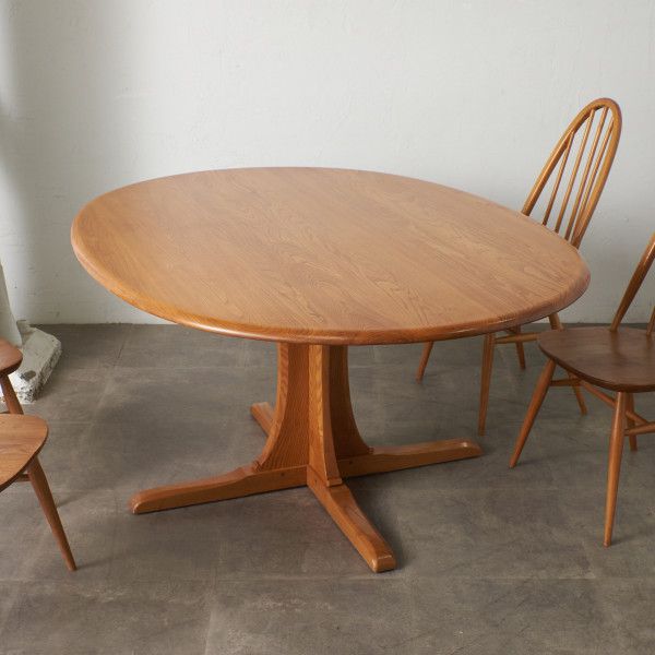 イギリス製ビンテージ　アーコールErcol ダイニングラウンドテーブル円卓 イギリス製ビンテージ アーコールErcol ダイニングラウンド