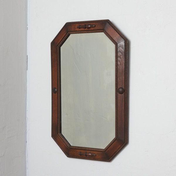 ヴィンテージ仕様　木製ミラー ヴィンテージ ウッドフレーム ウォール ミラー (1310mm×830mm