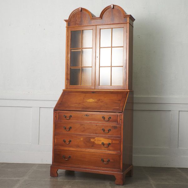 楽天市場】英国 アンティーク ブックビューロー 机 イチイ デスク