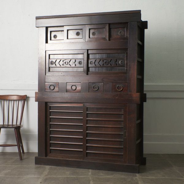 楽天市場】李朝家具 飾り棚 キャビネット 李朝棚 時代箪笥 天然木 収納