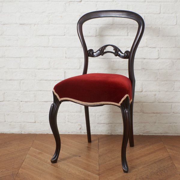 楽天市場】英国アンティークスタイルのバルーンバックチェア ・ 椅子