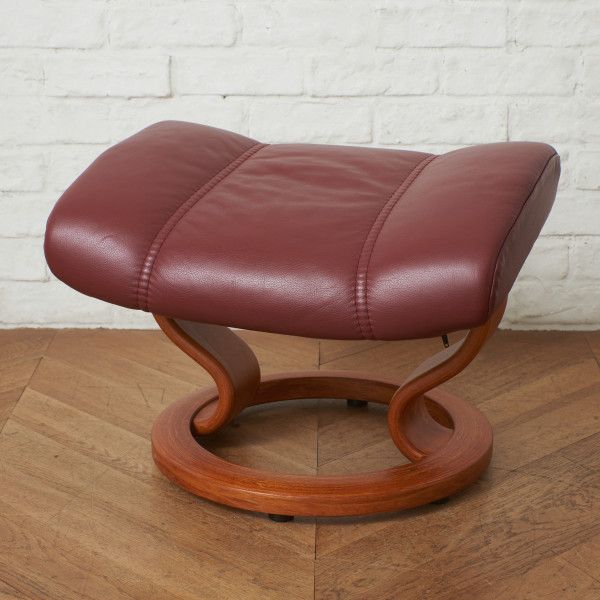 楽天市場】【中古】エコーネス オットマン レザー ベージュ 木脚