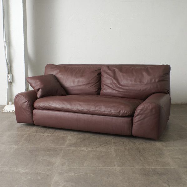 Nicoletti ニコレッティ2.5Pソファ ダークブラウン レザー 2人掛け Nicoletti ニコレッティ2.5Pソファ ダークブラウン レザー 2人掛け