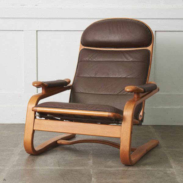 楽天市場】デンマーク KEBE リクライニング チェア 本革 1人掛け