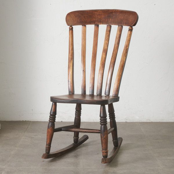 楽天市場】英国 アンティーク ロッキングチェア 無垢材 エルム 木製