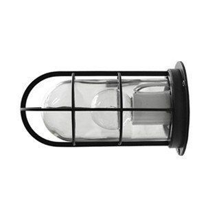 IZ46328S★NAVE-DK-BC デッキライト ブラック クリア ガラス 防雨型 玄関ライト ウォールランプ 壁掛け灯 レトロ 間接照明  LED対応 工業系｜Rocca-clann